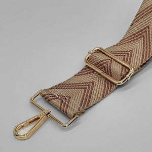 Dusky Rose Herringbone Bag Strap