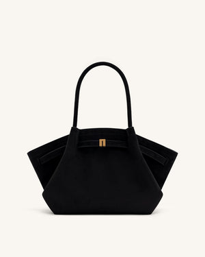 Nora Tote - Noir (Soft Suede)
