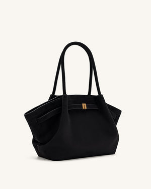 Nora Tote - Noir (Soft Suede)