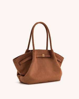 Nora Tote  - Cocoa (Soft Suede)