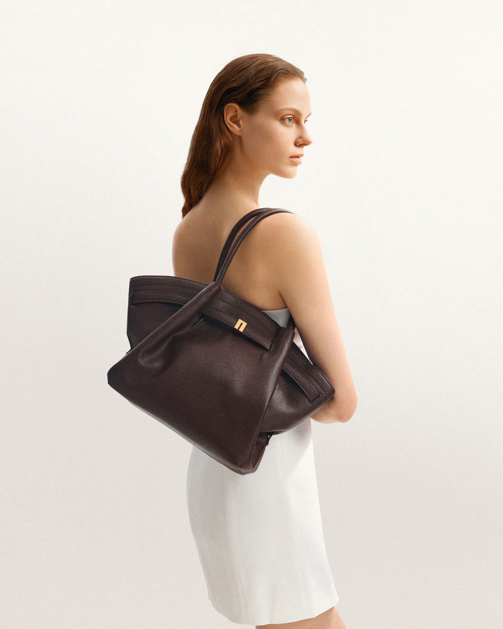 Nora Tote - Dark Brown(Classic Smooth)