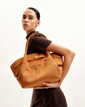 Nora Tote  - Cocoa (Soft Suede)