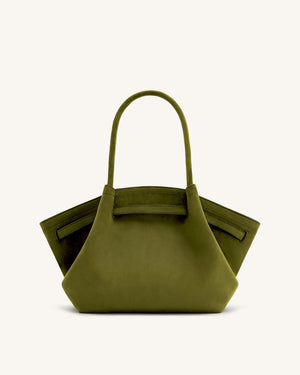 Nora Tote – Dark Olive (Soft Suede)