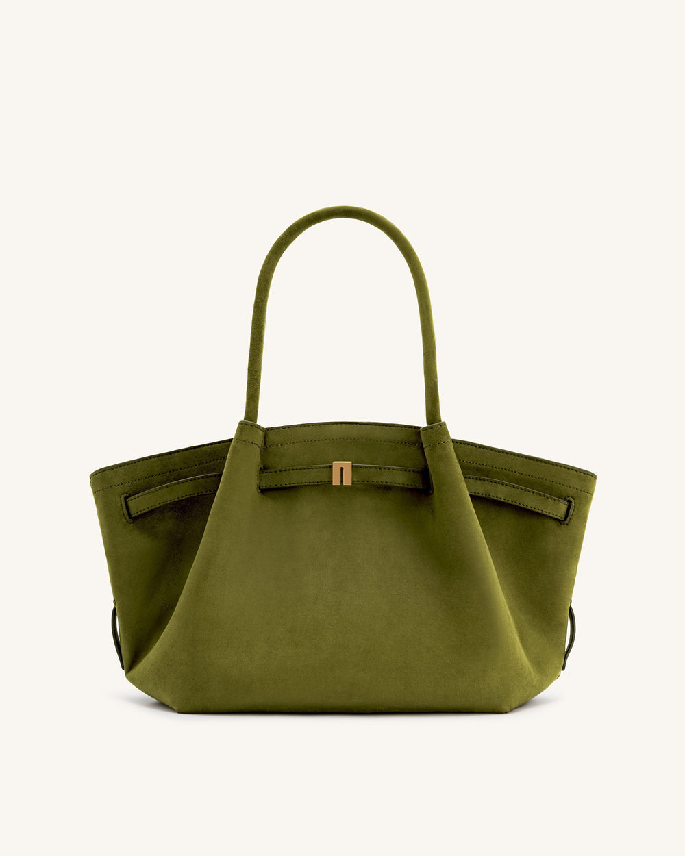 Nora Tote – Dark Olive (Soft Suede)